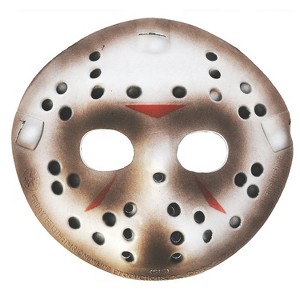 Mens Friday the 13th Jason Voorhees Foam Hockey Mask Costume Mask -  - White - 1 of 2