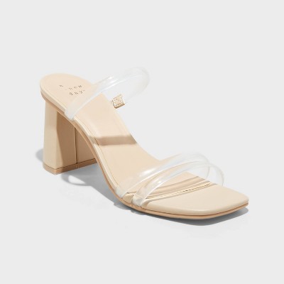 Clear mule sandals hot sale