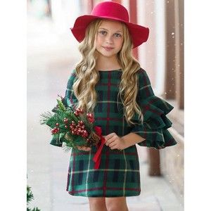 Under The Mistletoe Tiered Sleeve Miya Dress Mia Belle Girls - 1 of 4