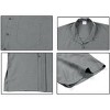 LA LEELA Mens Short Sleeve Button Down Shirts Solid Shirt Beach Tops with Pocket Casual Vacation Camp Dress Shirts for Men - 3 of 3