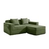 Modular 2-Seater L-Shaped Sectional Sofa, Cloud Couch, 1 Ottoman - 3 of 4