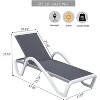 PAGED Lounge Chair Outdoor Pool Lounge Chairs with Arm Aluminum Frame for Outside, Pool, Patio, Lawn - 2 of 4