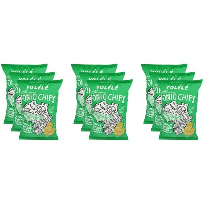 Yolele Tangy Baobab Onion + Moringa Fonio Chips - Case of 9 - 5 oz