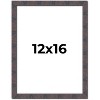 PosterPalooza | Slim Profile Brown Picture Frame - UV Acrylic, Foam Board Backing, Hanging Hardware - 2 of 4