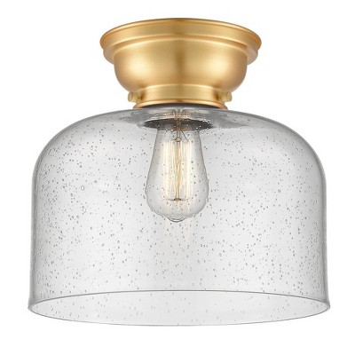 Bell - 1 Light Flush Mount In Industrial Style-9.4 Inches Tall and 12 Inches Wide