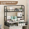 Large Hidden Litter Box Furniture with Open Shelf & Compartments, Metal Frame Indoor Cat House Furniture Cabinet for Most of Litter Box - 3 of 4