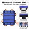 VEVOR Positioning Bed Pad with 8 Reinforced Handles, 48" x 40" Lifting, Turning, Repositioning, Patient Transfer Sheet Washable, Purple - 4 of 4