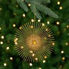 Northlight Glittered Round Sunburst Christmas Ornament - 6" - Gold - 2 of 4