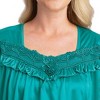 Collections Etc Soft and Silky Lace Long Sleeve Top Pajama Set - 3 of 4