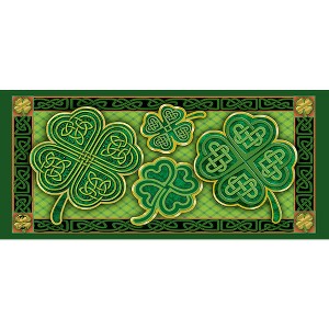 Briarwood Lane Everyday St. Patrick's Day Celtic Shamrocks Mini Mat 22x10 Indoor Outdoor For St. Patrick's Day Doormat - 1 of 2