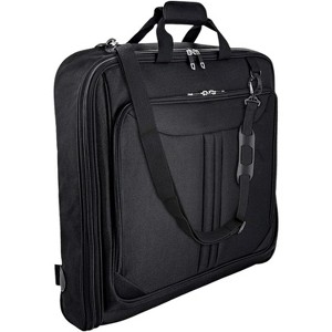 Premium Carry On Garment Bag, Holds 4 Suits with Shoulder Strap & Laptop Compartment for Business - 1 of 4