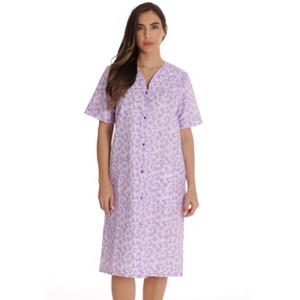 Dreamcrest Short Sleeve Seersucker Duster Housecoat Women Sleepwear - 1 of 3