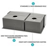 Double Bowl Farmhouse Sink- 33inx20in Stainless Steel Farm Sink Undermount Apron Front Double Bowl Kitchen Sink 16 Gauge with Two 9in Deep Basin - 4 of 4
