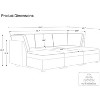 Belffin 6-Seater Sleeper Sectional - Convertible Cloud Couch with Storage & Plush Chenille - 2 of 4