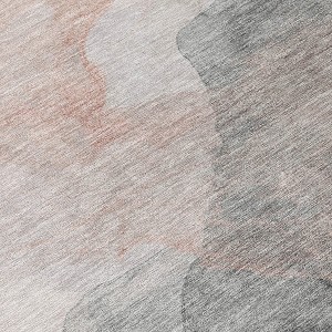 HomeRoots 8' X 10' Salmon And Gray Abstract Washable Indoor Outdoor Area Rug - 1 of 3