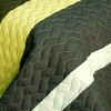 Slickblue Quilt Set Full/Queen with 2 Shams, Pre-Washed Reversible Bedding, Horizontal Stripes, 10 Colors, 3 Piece - 3 of 4