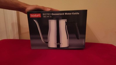 Bodum Bistro Gooseneck 34 oz Stainless Steel Water Kettle New in
