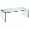 HomeRoots 24" Clear Glass Sled Coffee Table - 4 of 4