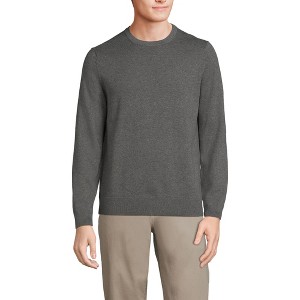 Lands' End Men's Fine Gauge Cotton Crew Neck Sweater - 1 of 3