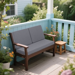 Outdoor Loveseat Cushion Set 48X24X4.5inch Deep Seat Cushions for Patio Furniture - 1 of 4