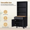 NicBex Farmhouse Bookshelf Multifunctional Bookcase with Gourd-Shaped Legs,Books Storage Cabinet Organizer for Office,Bedroom - 4 of 4