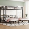 Lycvki Metal Triple Bunk Bed with Safety Guardrails, Noise Reduced - 4 of 4