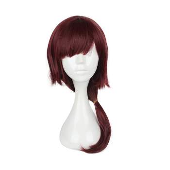 Unique Bargains Women's Wigs 24" Red Brown with Wig Cap