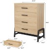 Garvee 38.6 Inch 4-Drawer Tall Bedroom Dresser with Anti-Tip Safety Waterproof Desktop Polished Engineered - 2 of 4