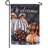 Evergreen Flag Elegant Pattern Pumpkins Garden Suede Flag and Sassafras Mat Set - 3 of 4
