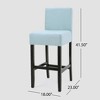 DSVIMOY Counter and Bar Stool Fabric Seat with Solid Wood Frame Set of 2 for Modern Dining, Light Blue, 43"*19.5"*13.25" - 3 of 4