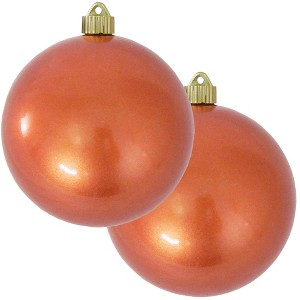 Christmas By Krebs - Plastic Shatterproof Ornament Decoration - Candy Copper, 6 inch (150mm) [2 Count] - 1 of 4