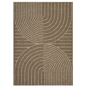Modern Rainbow Easy Jute Area Rugs, Washable Natural Contemporary Indoor Outdoor Carpet for Living Room Farmhouse Patio Backyard RV - 1 of 4