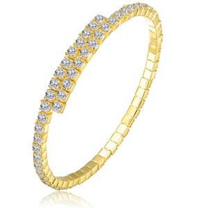 Guili Cubic Zirconia Tennis Bracelet Featuring Sparkling Clear Stones for a Classic, Elegant, and Timeless Jewelry Accent Piece - 1 of 3