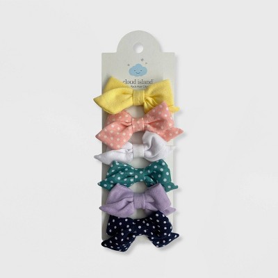 Baby Girls' 6pk Jersey Bow Hair Clips - Cloud Island™