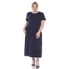Plus Size Short Sleeves Maxi Dress - White Mark - 2 of 4