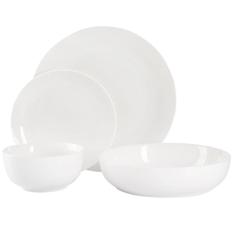 16pc Ceramic Gracious Dining Dinnerware Set White - Gibson Home, 2 of 10