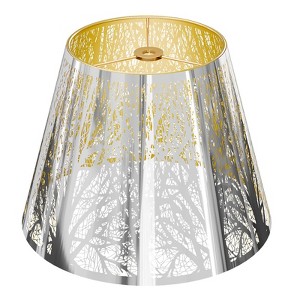ALUCSET Small Metal Lamp Shade with Stainless Steel Mirror Effect, Barrel Lampshades for Table Lamp and Wall Light, 6" x 10" X 7.5" Inch, Spider - 1 of 4