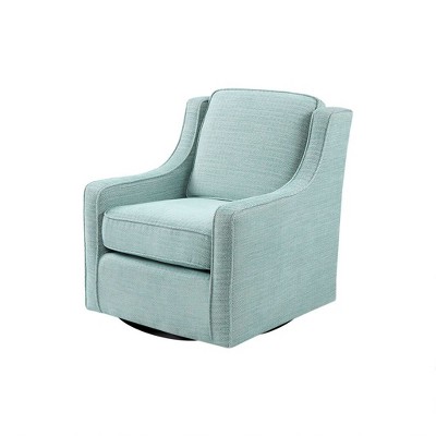 NicBex Polyester Swivel Accent Chair,Upholstered Swivel Living Room Chairs with High Backrest and Metal Base,Accent Chairs for Living Room