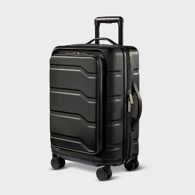 Hardside Carry On Spinner Suitcase with Front Pocket - Open Story™