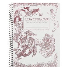 Decomposition Book 160 Sheet College Ruled Spiral Notebook 7.5"x9.75" Mermaids: 100% Recycled Paper, Flexible Cover - 1 of 2