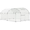Heavy-Duty Steel Chicken Coop with PVC-Coated Mesh, Waterproof Dome Roof & Dutch Door, 3 Sizes - 2 of 4