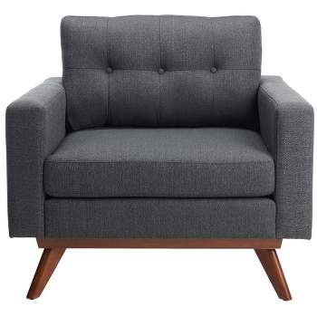 Gneiss Modern Linen Arm Chair - Slate/Grey - Safavieh.