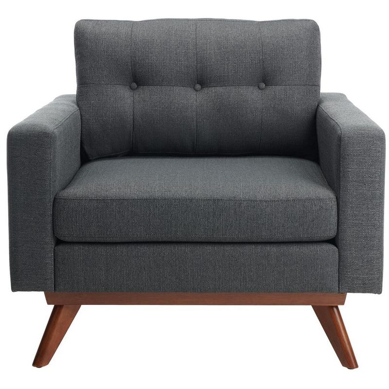 Gneiss Modern Linen Arm Chair - Slate/Grey - Safavieh., 1 of 10