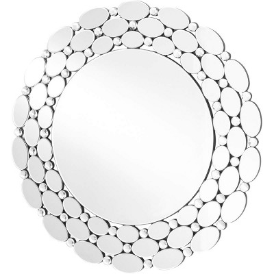 Elegant Lighting Sparkle 35 in. Contemporary Round Mirror in Clear