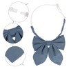 Elerevyo Women's Sparkle Shiny Solid Color Adjustable Neck Pre-Tied Bow Ties - 3 of 4