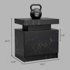 FONTOI Nightstand with 2 Drawers, Bedside Table Cabinet for Bedroom Living Room, Black&Gold, 13.8"*20.5"*19.3" - 3 of 4