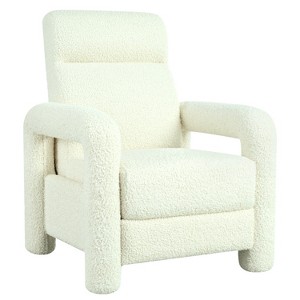 31"W Back Recliner Armchair, Upholstered Accent Recliner Chair with Adjustable Backrest-Merax - 1 of 4