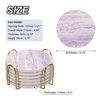 Unique Bargains Sandstone Style Cork Base Drink Coasters with Holder 6 Pcs - 2 of 3