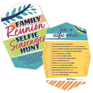 Big Dot of Happiness Colorful Family Reunion - Selfie Scavenger Hunt - Family Gathering Party Game - Set of 12 - 1 of 4