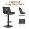Bencmate Dining Chairs Bar Stools Set of 2, Swivel Adjustable Bar Stools, Industrial Bar Height Stools with Back Support, Black, 17.3"*17.3"*34" - 3 of 4